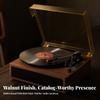 Stereo Nostalgic Turntable Records Player WoodenGrain Finish, Retro Player, for Living Room