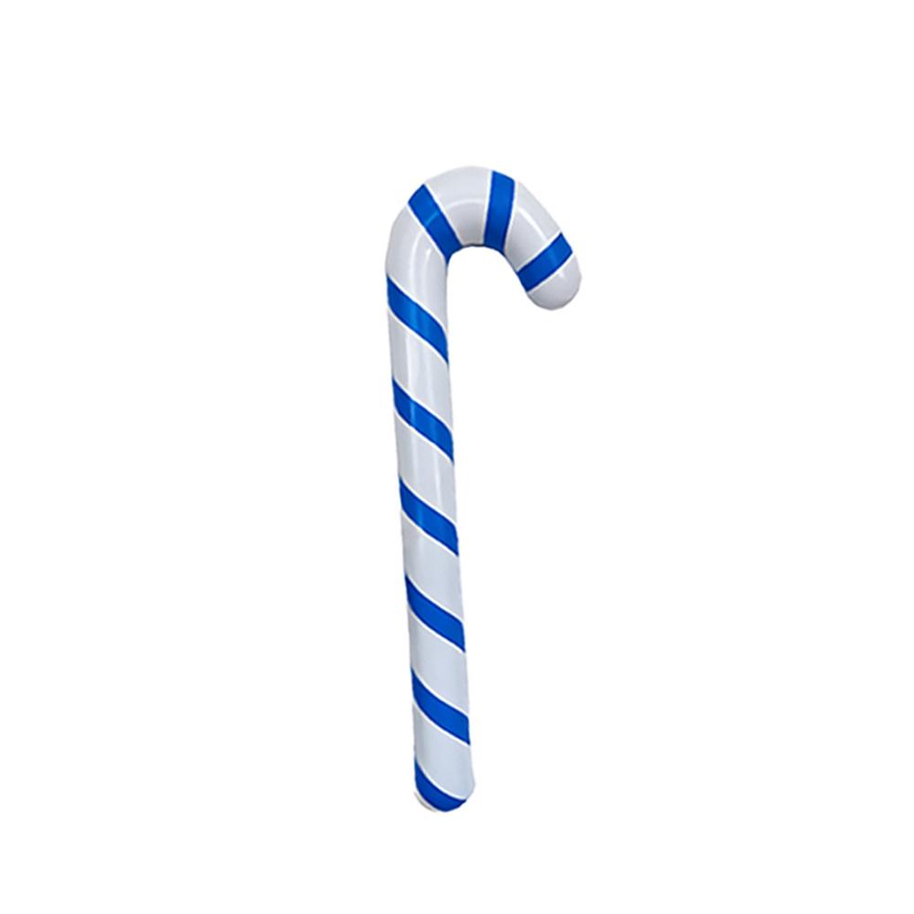 1 Stück PVC aufblasbarer Weihnachtsmann-Stock festlicher aufblasbarer Zuckerstangen-Dekoration bunter Weihnachtsanhänger Schmuck