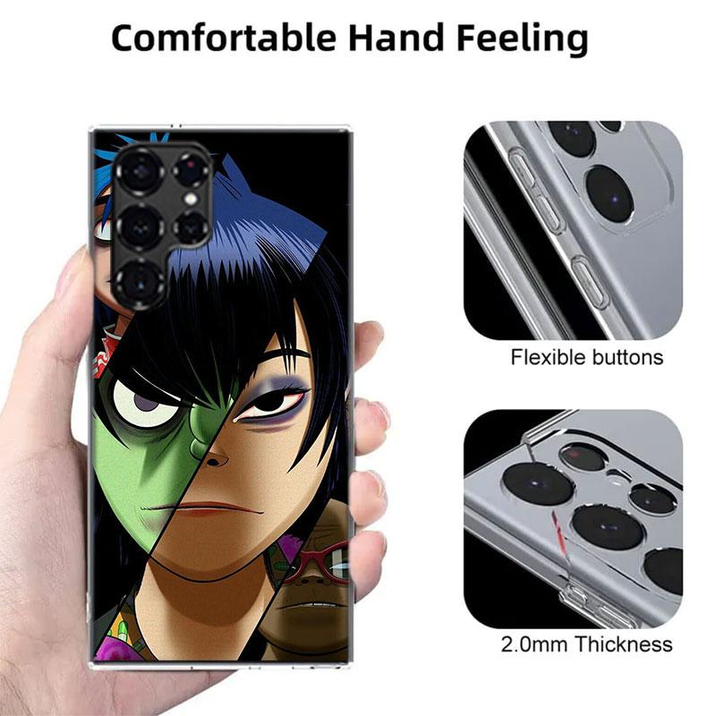 Gorillaz Anime Cases Phone Case for Samsung Galaxy S26 Ultra S25 Edge S24 S23 FE S21 Plus S20 S22 S10 Cover TPU Capa Shell Shock