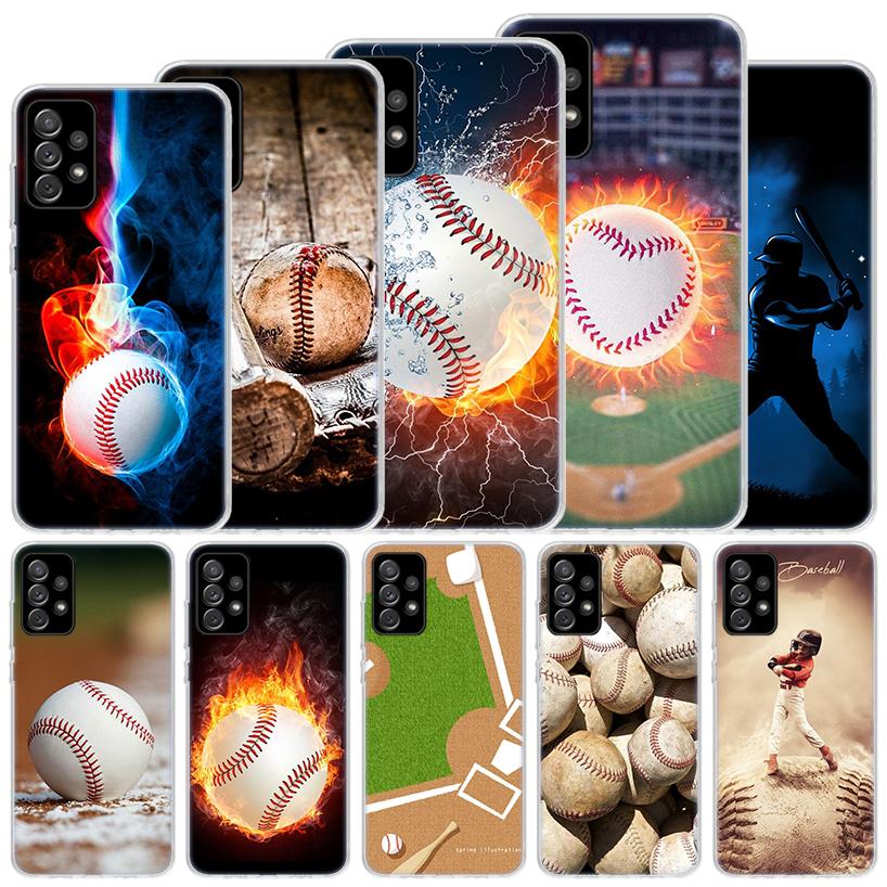 Baseball Sport Soft Case For Samsung Galaxy A17 A16 A26 A36 A56 A15 A14 A13 A55 A54 A53 Phone Cover A25 A35 A24 A34 A23 A33 A05S