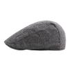 Męska czapka gazeciarza z tweedu, brytyjski beret retro, wełniana czapka typu forward hat, codzienna czapka
