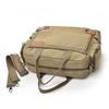 Durable Canvas Men Laptop Messenger Bag, Multi‑compartment Briefcase Handbag with Detachable Strap, Vintage Crossbody Bag for Office Work