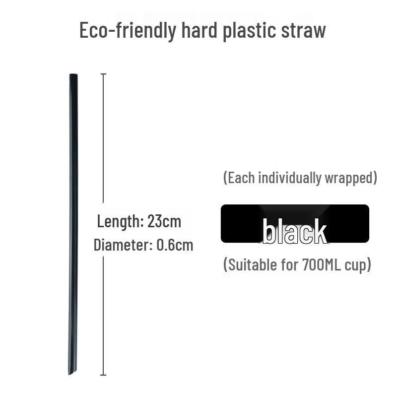Yudu Individually Wrapped Disposable Plastic Straws