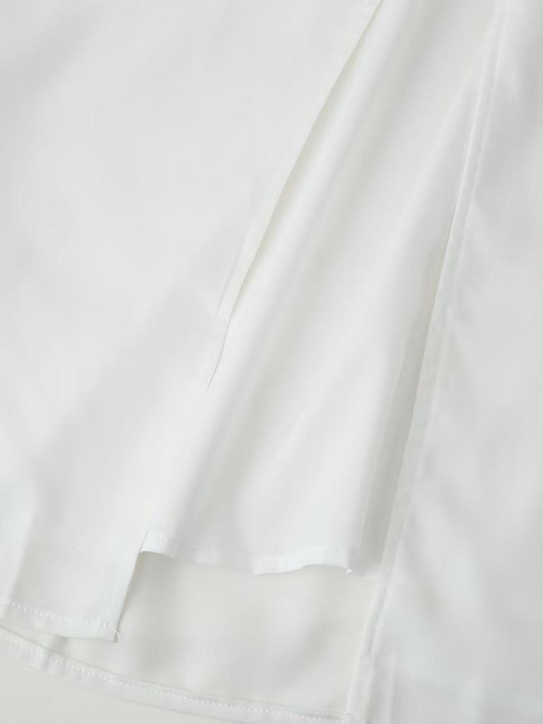 Spring 2025 Women's European & American Style Satin Slip Dress with Slimming Back Detail