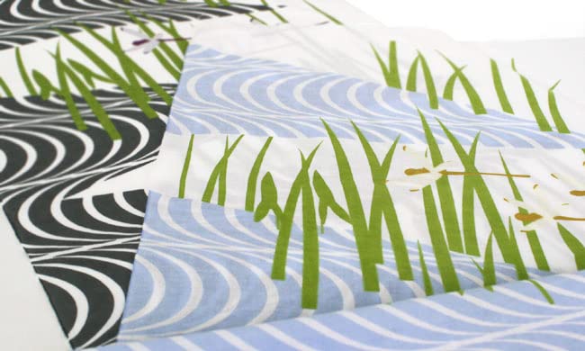 Some No Anbo Tenugui Hand Light Tokuoka Made In 35cm X 100cm (Japanese Towel) "Waterside Pattern, Blue," Hand-dyed, 100% Cotton, Weave, Japan,