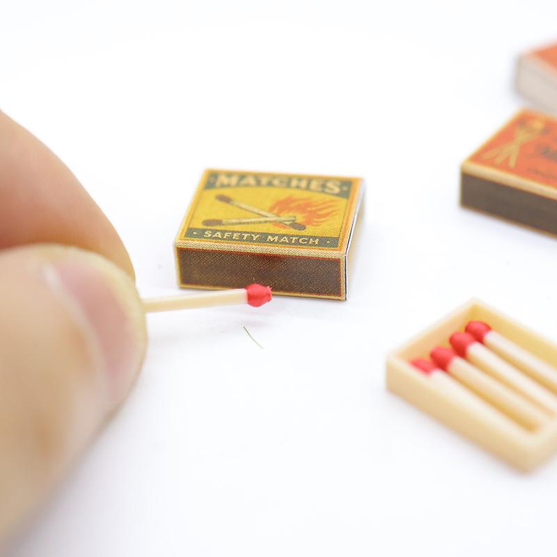 Dollhouse Mini Vintage Match Box Model, Realistic Miniature Accessory For Scene Layout, Photography Props & Diorama Decor