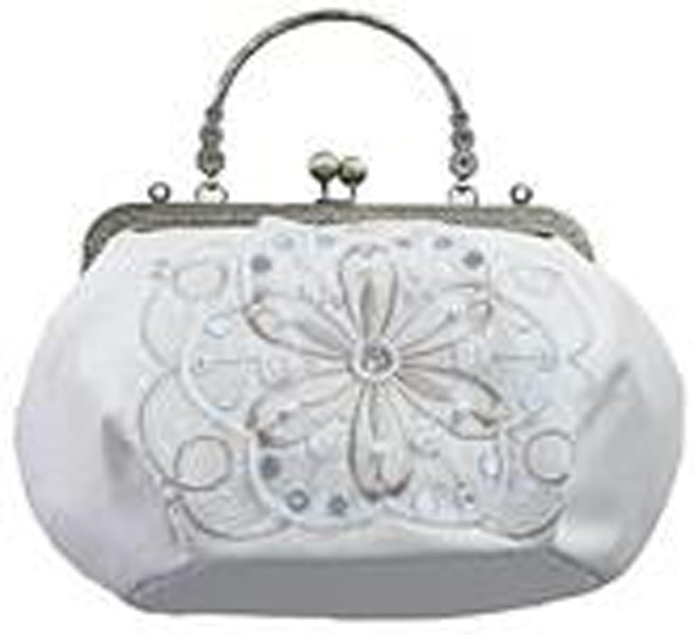 Ando Pearl Bead Flower Pattern Bag Sand Beige BS-1-A Women's