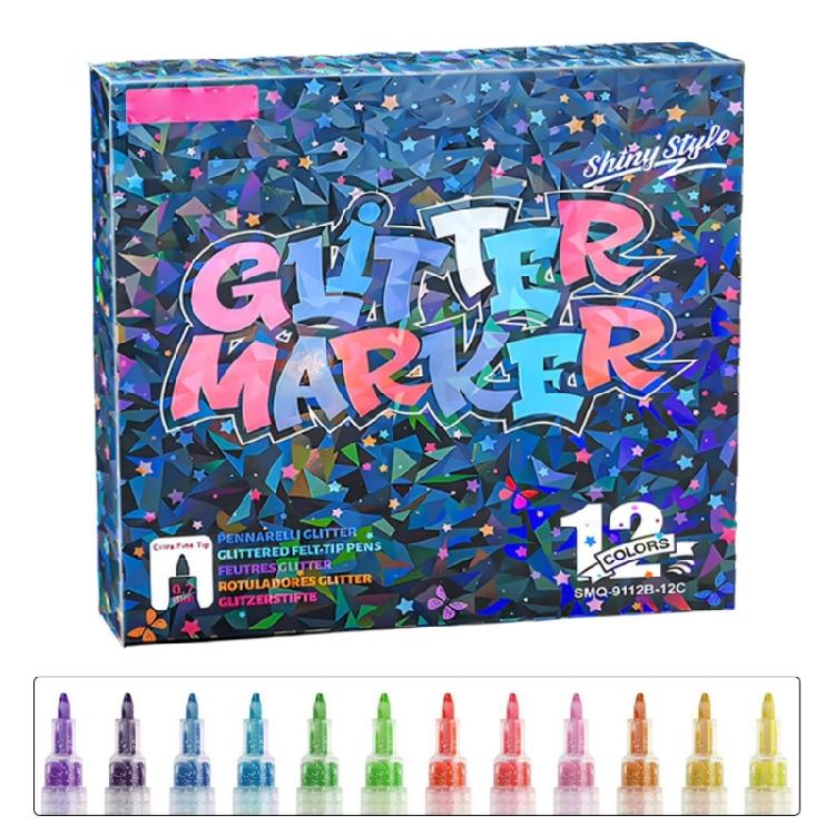 

Shimmering Highlighter Marker Pen 0.7mm Art Marker For Journaling Painting on Paper Canvas Glass Plastic Stone Wood