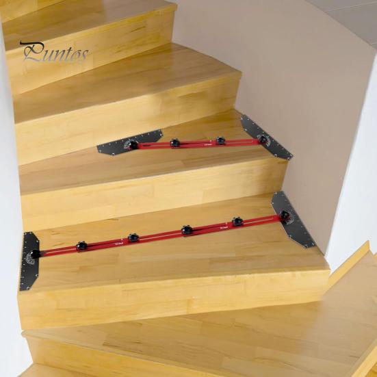 Trappetrinnmalverktøy Høy nøyaktig Justerbar Enkel å bruke bærbar trappetrinnmåler med vinkelmålemerke