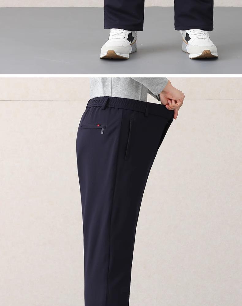 Men's Thickened Cotton Winter Trousers - Casual and Warm for Middle-Aged and Elderly Dads