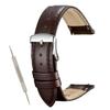 [Bambi] Watch Band Leather 22mm Dark Brown MC002BU-S Dark Brown/Silver Buckle