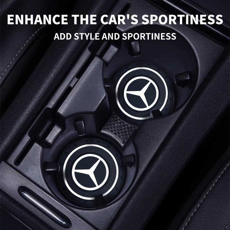 2ks protiskluzová gumová podložka na držák nápojů do auta pro Mercedes Benz C180 C200 C260 C300 W108 W124 W126 W140 W168 W169 W176 Příslušenství