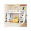 Lit Mezzanine - MUVOE - 90x200 Cm - Blanc - Échelle De Rangement - Armoires Pliables