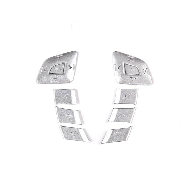 

For Jaguar XJ 2010-2019 For Land Rover Range Rover Evoque2012-2019 Car Steering Wheel Button Stickers Car Interior Accessories серебряный