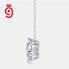 925 Silver Round-Cut Moissanite Necklace Chain Sparkle Fashion Jewelry Elegant Minimalist Statement Moissanite Necklace