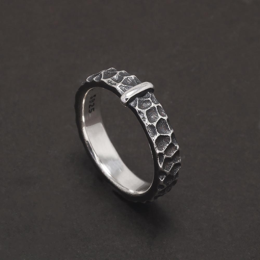 925 Silber Outlander Ringe für Damen Herren Claires Ring Retro Hammer Muster Ehering Film TV Serie Schmuck Geschenk