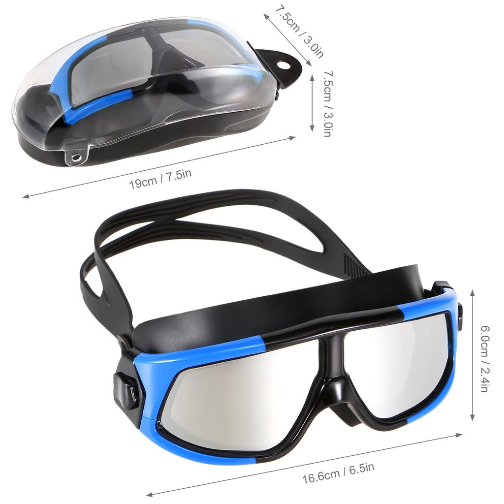 Professional Swim Goggles Women Men Adjustable Anti-Fog Wide View Swimming Goggles for Adults