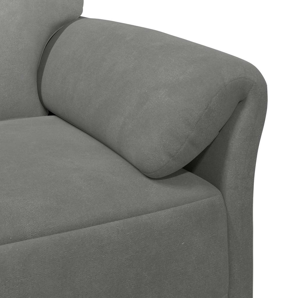 2 Seater Sofa Dark Grey 138 X 83 X 95 Cm Velvet