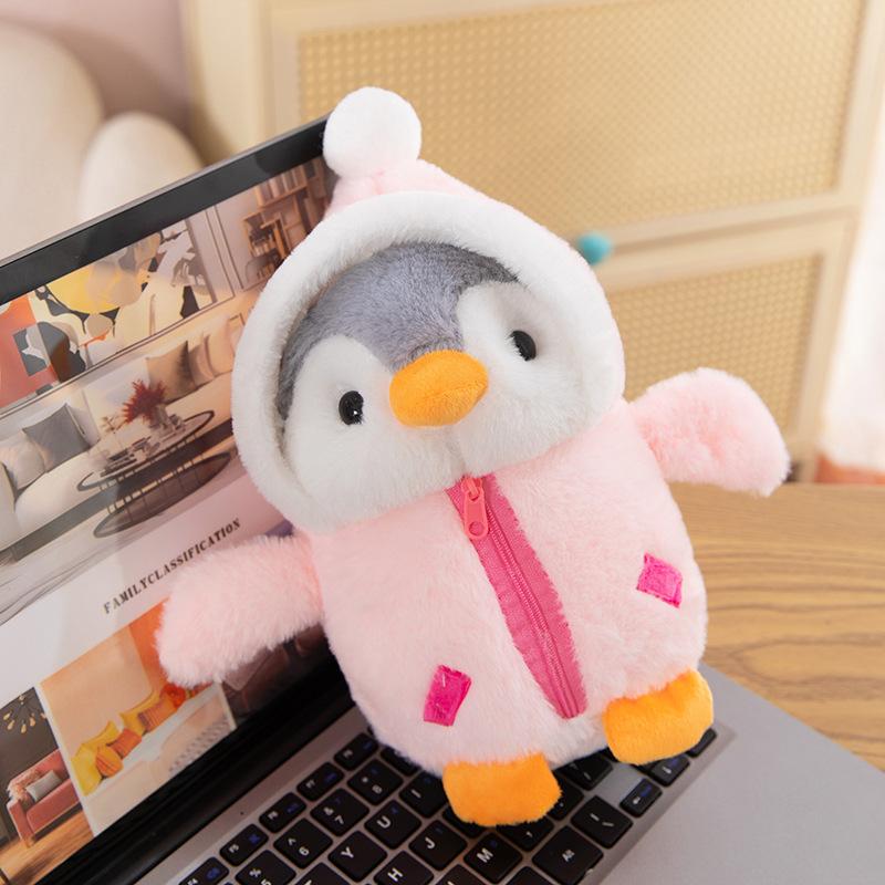 Păpușă pinguin travestit jucărie de pluș păpușă de cârpă liniștitoare en-gros păpușă animal pernă decorativă cadou de ziua de naștere fată