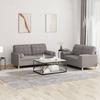 Vidaxl 2-Cz. Relaxation Set With Cushions, Taupe, Fabric