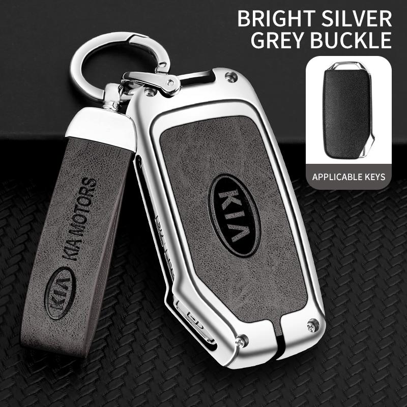 Leather Car Remote Key Case Cover For KIA KN Sportage R Stinger Sorento Ceed Cerato Forte Niro Soul Telluride GTLine Accessory