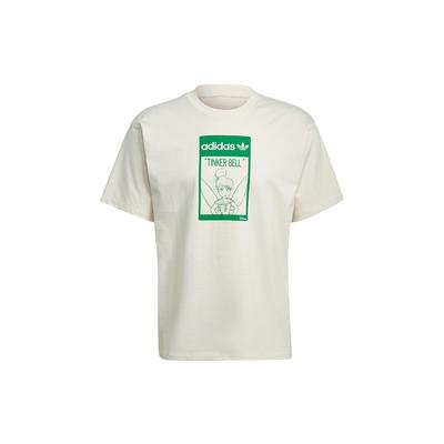 adidas Originálne Disney X Potlač Tinker Bell Voľný strih Športové Okrúhly výstrih Krátky rukáv Unisex Top Off-White GP3392
