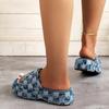 European and American Large-size Sandals 23 New Summer Wind Casual Platform Lazy Slippers Women's Hairy Denim Sandals