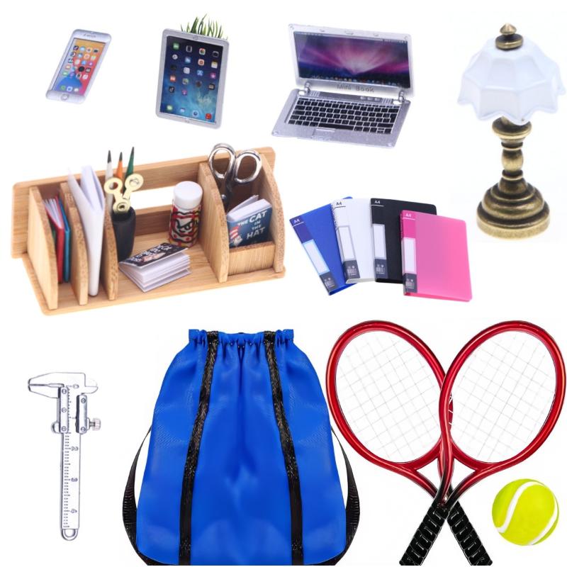 

1 Set Dollhouse Miniature Desktop Bookshelf Stationery Rack Home Model Decor Living Scene Storage Rack Doll House Accessories 1 set