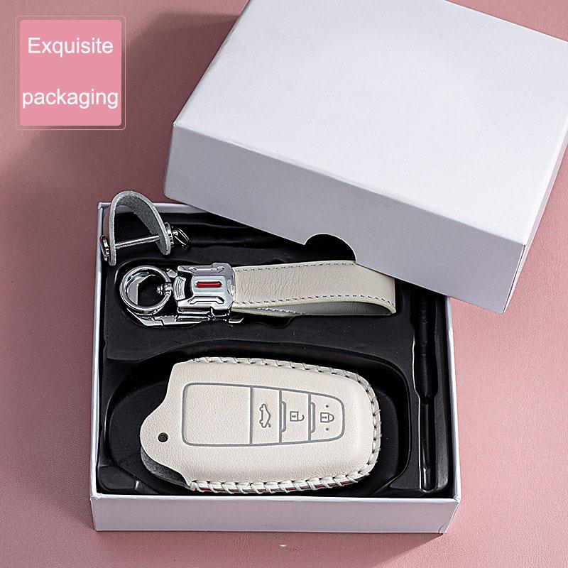Leather Shell Key Fob Case Cover For Toyota Auris Corolla Reiz Avensis Verso Yaris Aygo Rav4 Scion Tc Im   Keychain Bag