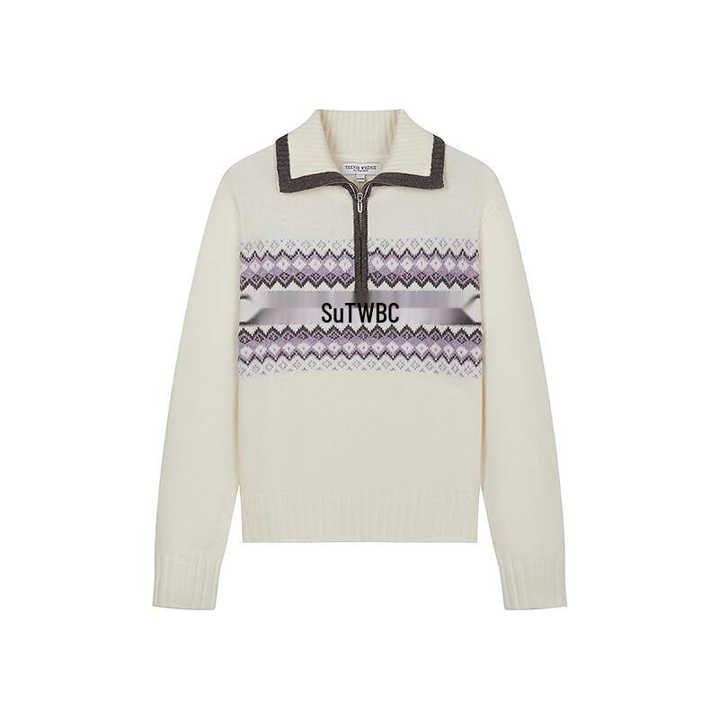 Teenie Weenie Women's Jacquard Polo Knit Sweater