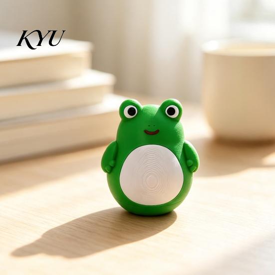 Educational Growth Accompanying Gifts 3D Printed Mini Frog Tumbler Toy, Roly-Poly Wobbling Cartoon Miniature Figures, Baby Attention Grabbing