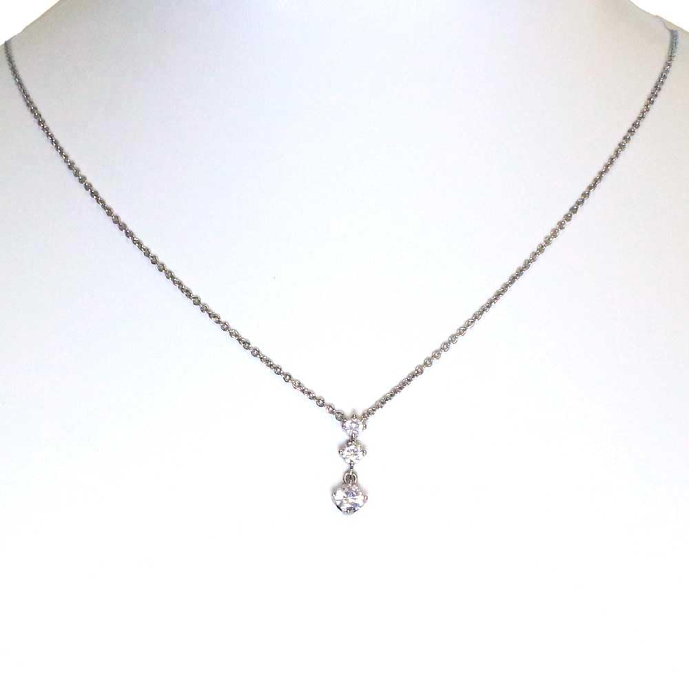 [MWJ TOKYO] Magnetic Necklace, 3 Stones, Silver, Jewelry, Accessory, Casual, Women's