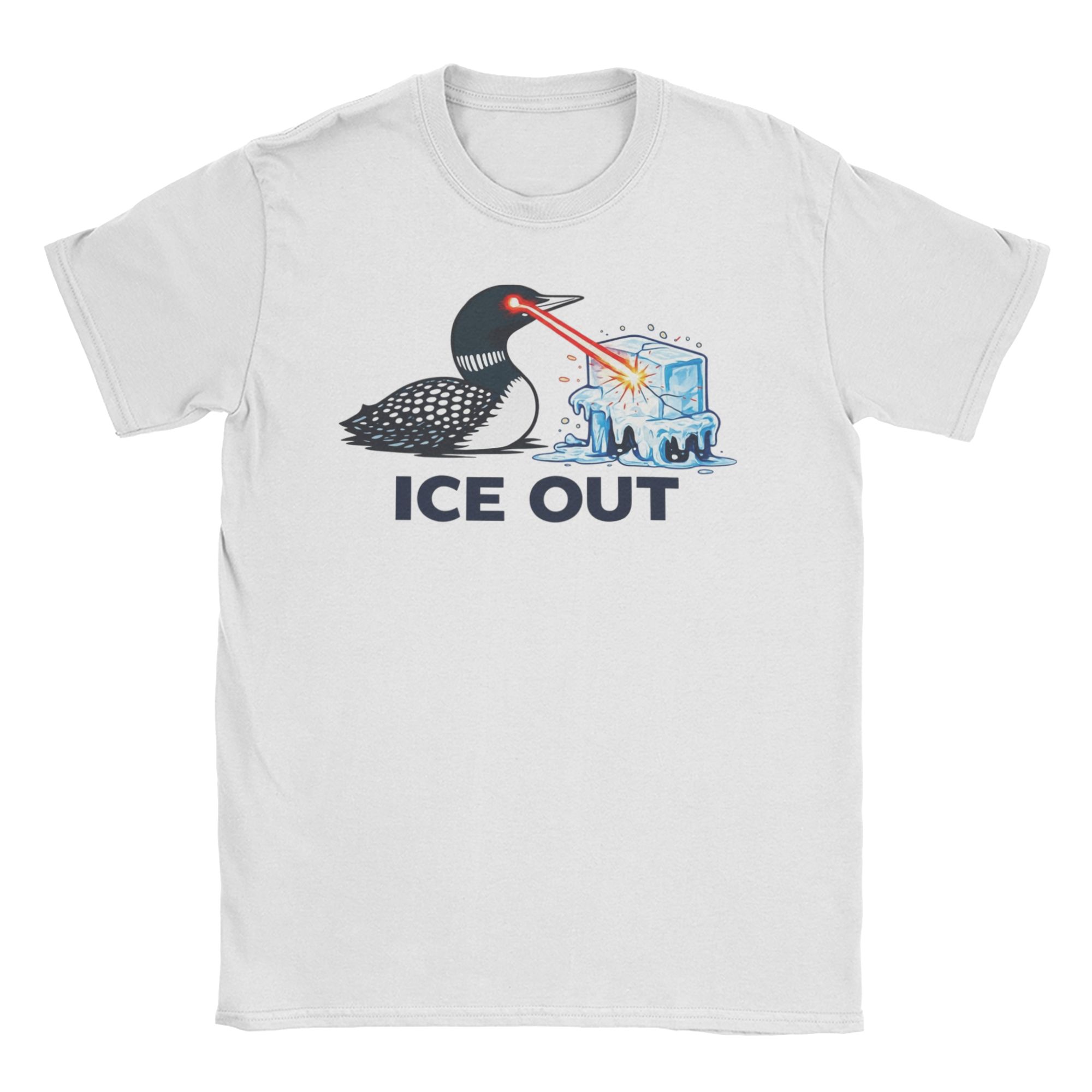 Minnesota Laser Loon ICE OUT Protest MN Rebel loon TShirts for Unisex Women Cotton Tee Shirt Round Collar T Shirt Adult Clothing S