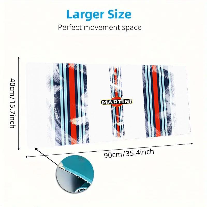 Martini Racing Large Size Mouse Pad Large Gaming Table Cushion Non-slip Laptop Tablet Big Mousepad XXL Mat Mini PC Playmat With Lock edge