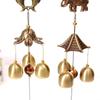 1Pcs Garden Courtyard Antique Style Copper Wind Chime Outdoor Home Decoration Metal Hanging Decoration Outdoor Lucky Metal Bell