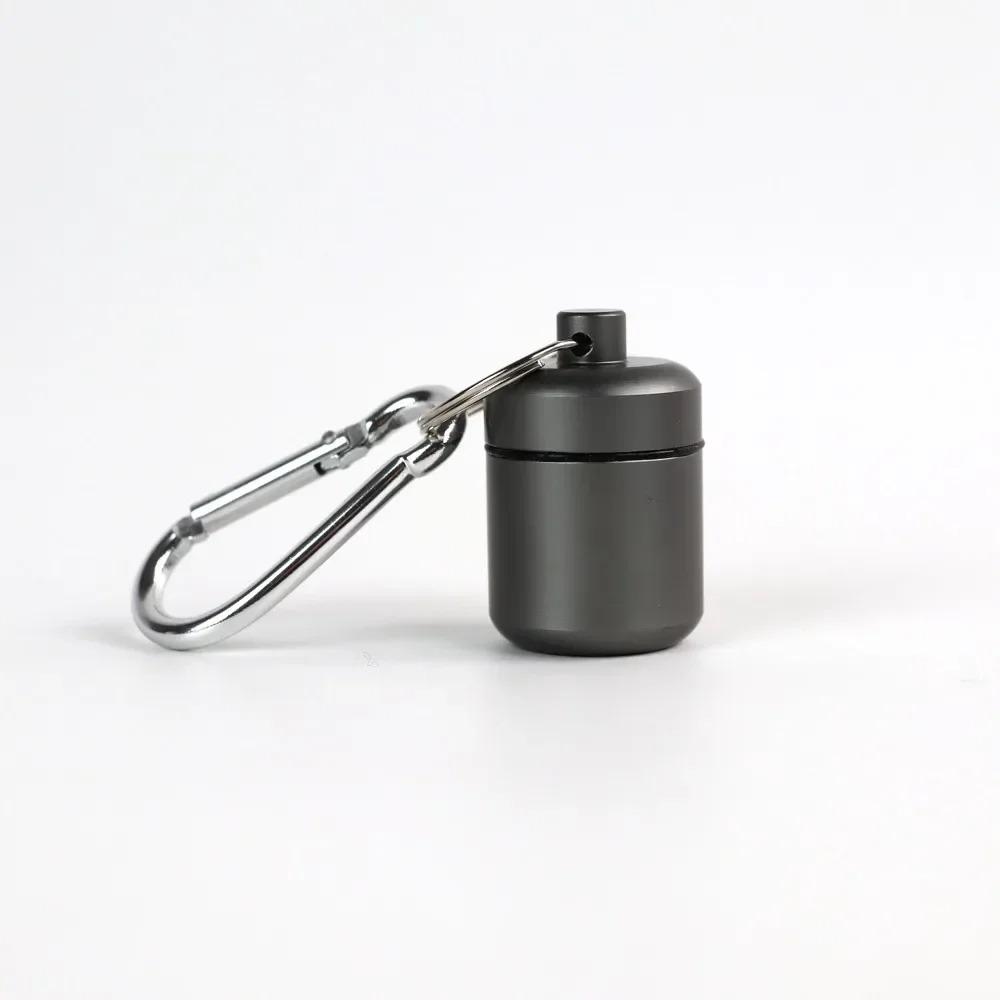 New Premuim Portable Aluminum Waterproof Pill Cases Box Earplug Keychain Case Travel Container for Jewelry or Ear Plugs Sleek