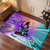 Lewis Hamilton Personalisierter Kristall-Samt-Teppich, Benutzerdefinierter Namens-Text Weicher Anti-Rutsch-Teppich für Wohnzimmer Schlafzimmer
