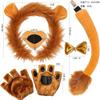 Kinder Jungen Mädchen Tier Löwe Cosplay Kostüme Ohren und Schwanz Stirnband Rock Set Zubehör Halloween Karneval Party Verkleidung