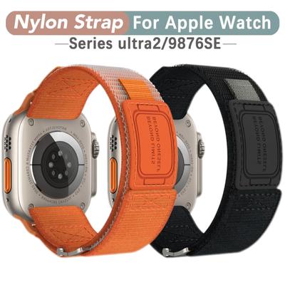 Sport-Nylonarmband für Apple Watch Ultra 2 49 mm SE 9 8 7 6 5 45 mm 44 mm 42 mm 41 mm 40 mm 38 mm Ersatzarmband