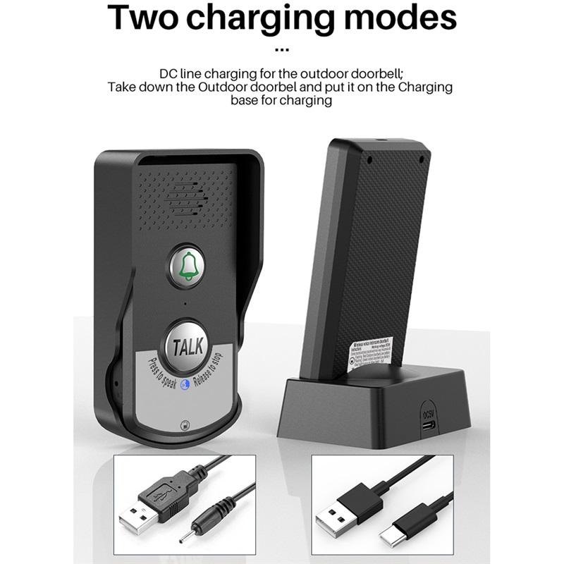 Wireless Long Distance  Intercom Door Phone Two Way Audio Doorbell