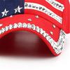Unisex Baseball Cap Usa Flag Diamond Rivet Adjustable Snapback Fashion Hat Gorras