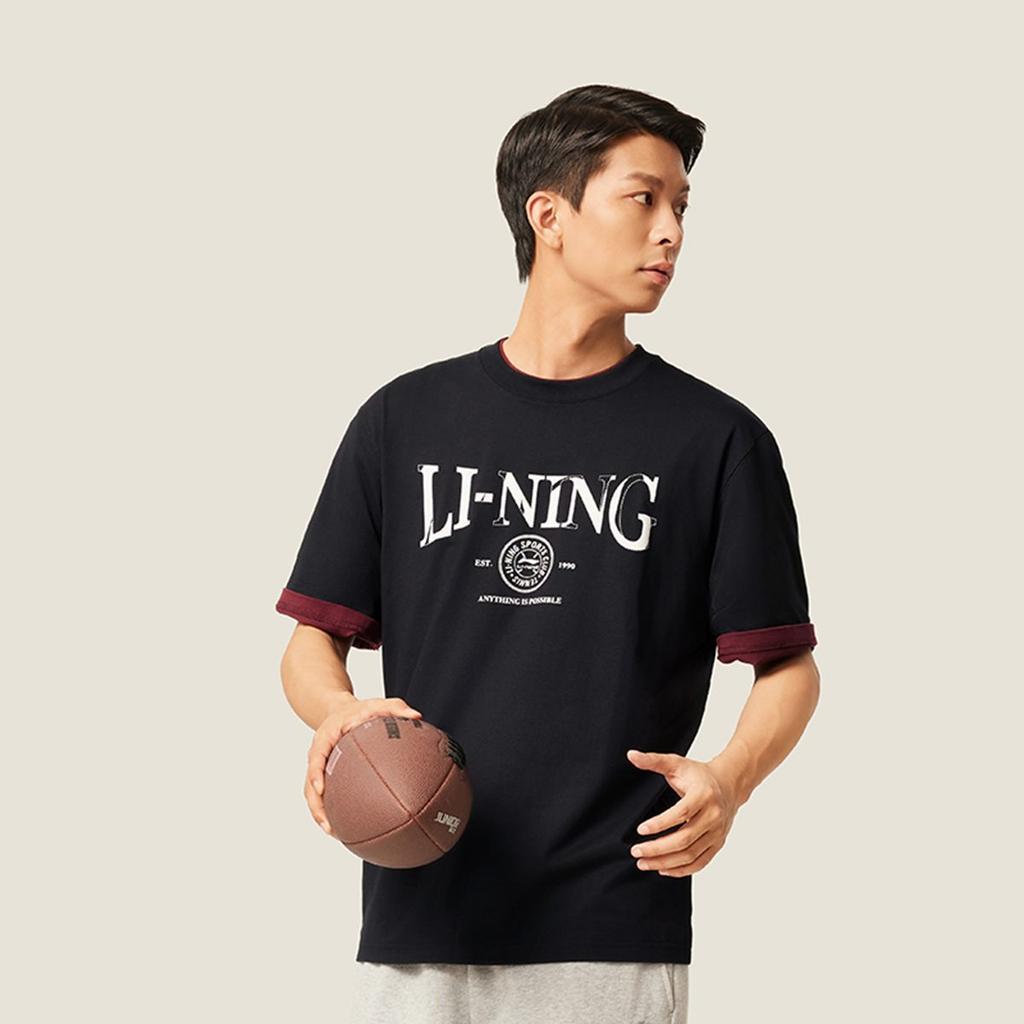 Li Ning Sports Trendy Collection T Shirt Men's Black AHSV483-4