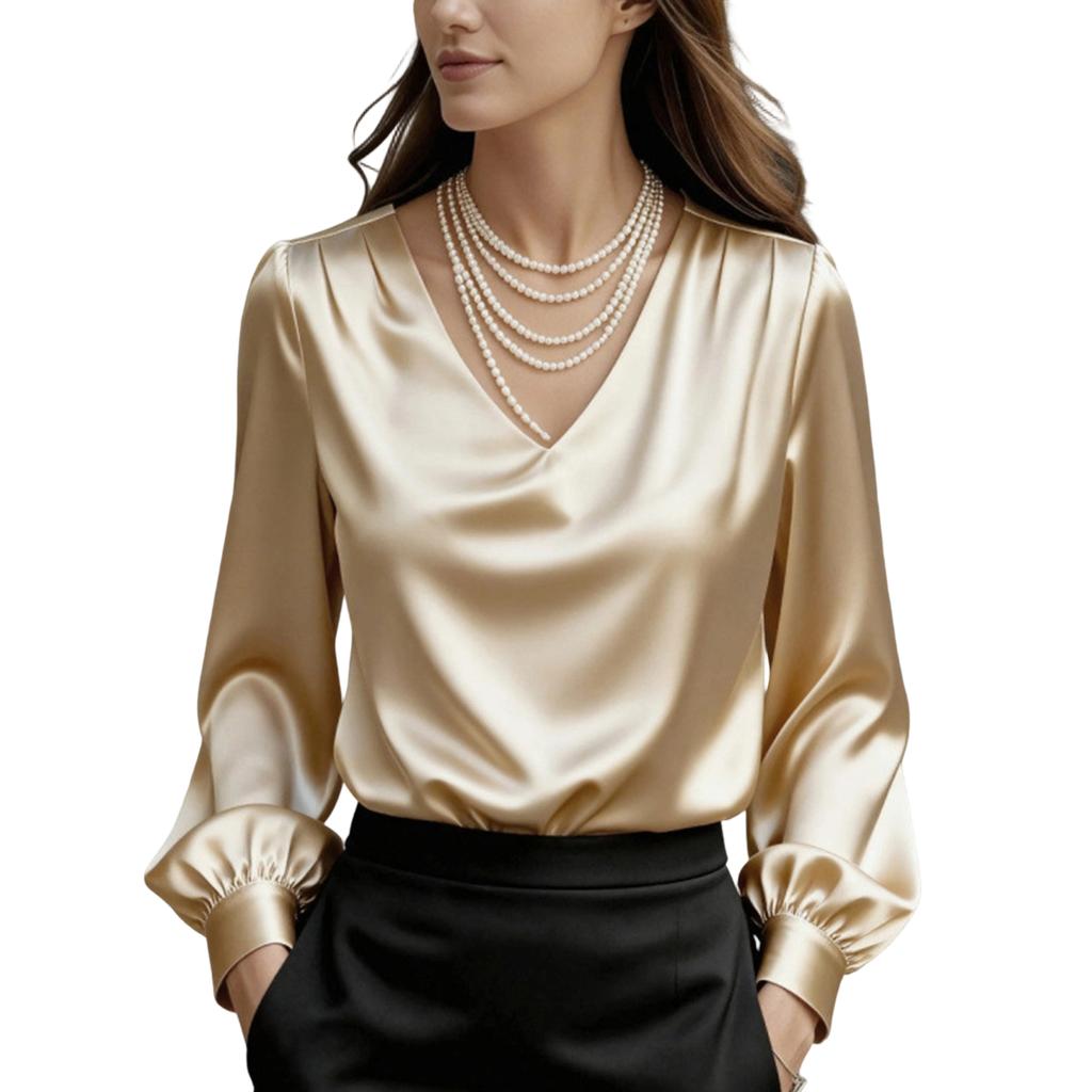 Women's Fashionable, Casual And Versatile Long,sleeved Shirt Top