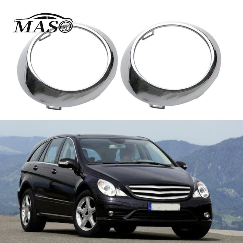 

Left Right Front Fog Light Lamp Chrome Trim Ring Cover for Mercedes-Benz W251 R-Class 2006 2007 2008 2009 2010 2518850374