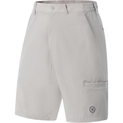 Li Ning Wade Series Comfortable Solid Color Versatile Sports Shorts Men Shorts Light-Gray AKSV561-3