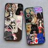 New Cute Black Cat Graphic Montage Phone Case For iPhone 17 15 16 Pro Max 14 13 12 Mini 11 Pro Max Plus XS XR X Back Covers