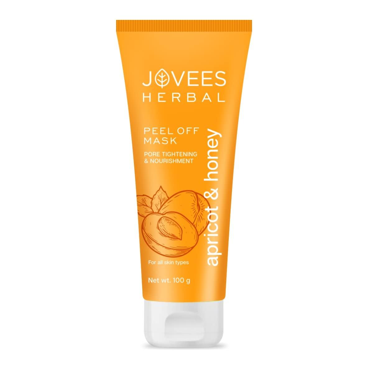 

Jovees Herbal Apricot Honey Peel Off Mask 100g For Pore Tightening Skin Nourishment Radiant Complexion All Skin Types Paraben Free Alcohol Free