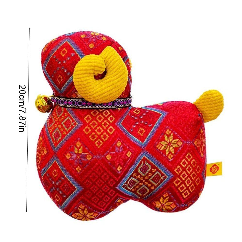 Year of The Sheep Chinese Zodiac Sheep Toy Soft Fluffy Animal Mascot Chinese New Year Gift