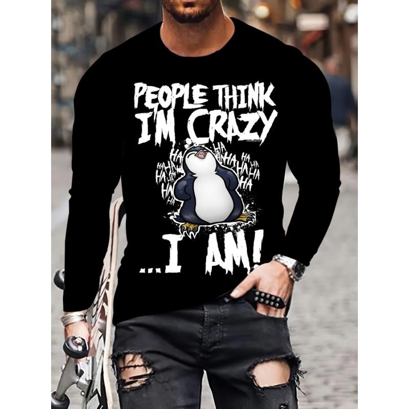 Fashion Pattern Printed T-shirt for Men and Women in Spring and Autumn Casual Outdoor Long Sleeved T-shirt Top Street Clothing