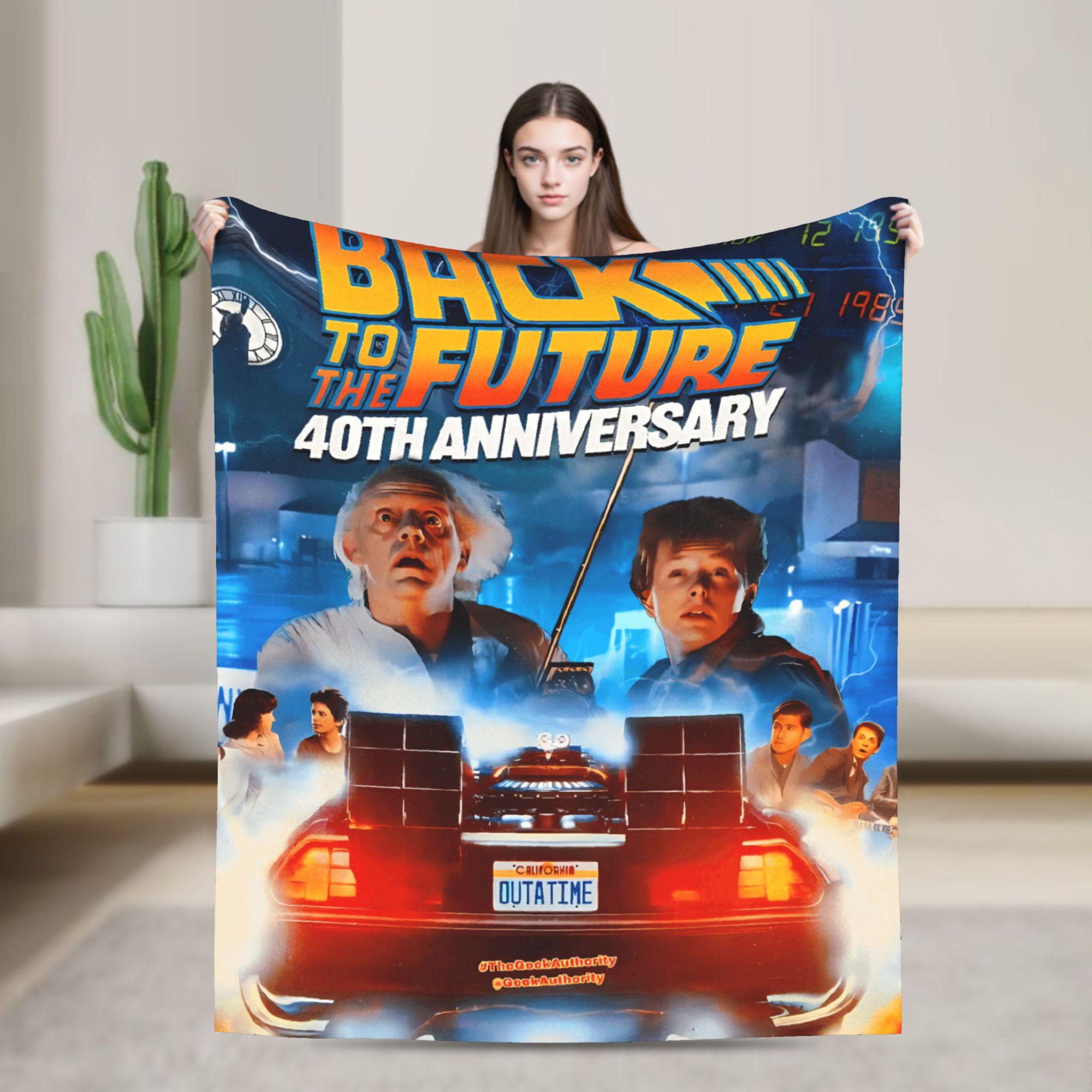 Back to the Future Warm Soft Blanket  Kids Adult Plush Throw Blanket Novelty Home Decor Flannel Bedspread Sofa Bed Cover 30x40in